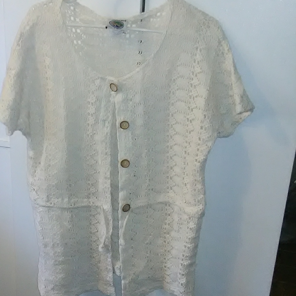Portocruz macrame knit sweater